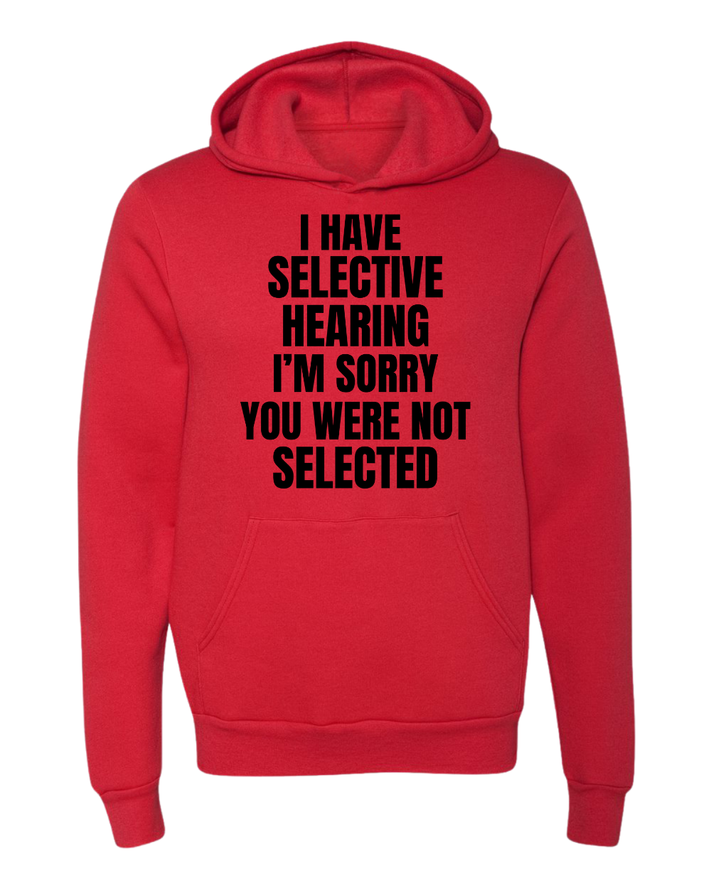 selective hearing hoodie